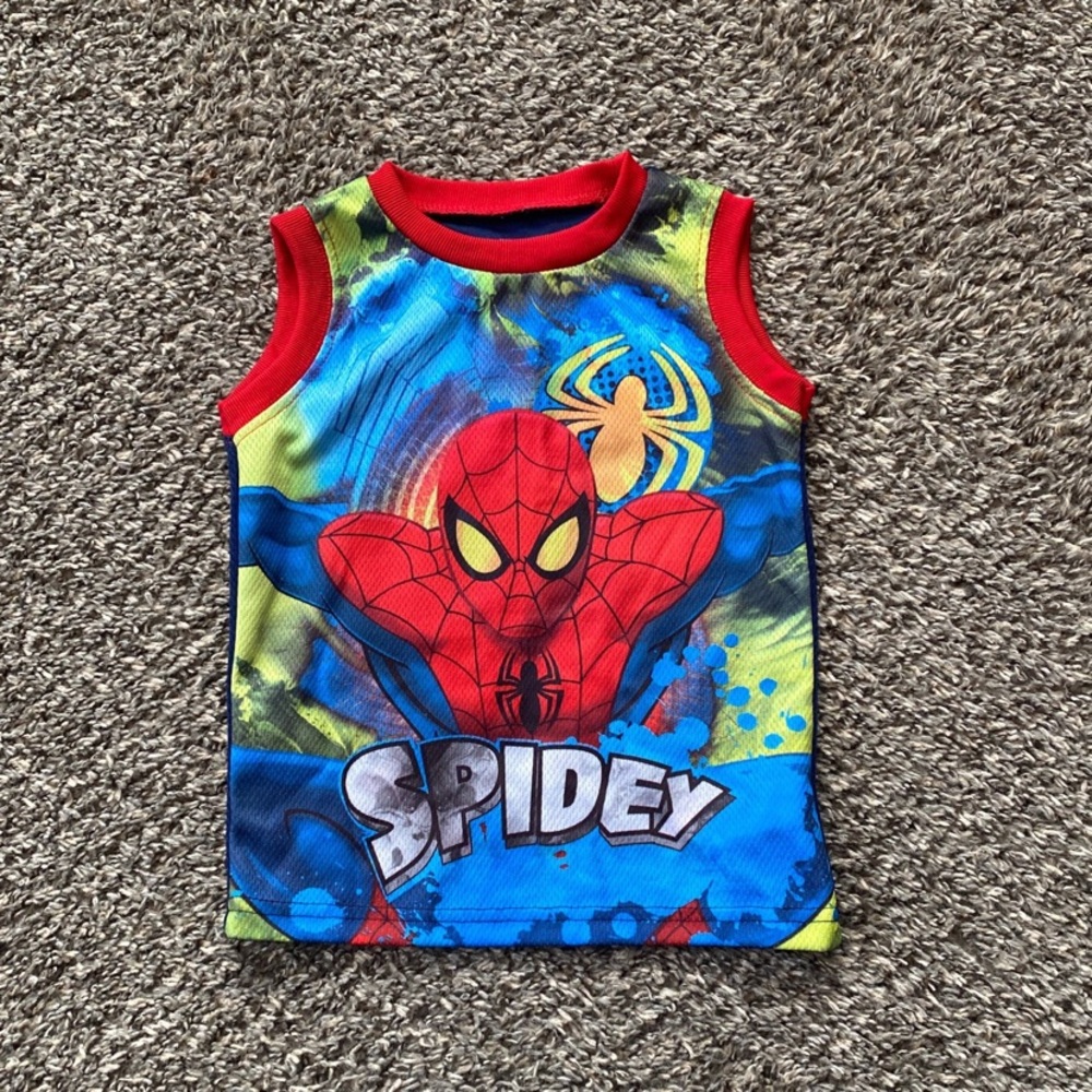Boy Spidey Spiderman Sleeveless Shirt Size 5T
